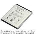 Original - Sony-Ericsson BST-33 Li-Pol 950 mAh f&uuml;r Sony Ericsson Aino / C702 / C901 / C903 / G502 / G700 / G705u / G900 / K530i / K550i / K550im / K630i / K790i / K800i / K810i / M600i / M608i / Naite / P900i / P990i / Satio / Spiro / T700 / T715 / V640i / V800 / W205 / W300i / W302 / W395 / W580im / W595 / W595s / W610i / W660i / W705 / W705u / W715 / W830i / W850i / W880i / W890i / W900i / W950i / W960i / Xperia Pureness / Z250i / Z320i / Z530i / Z610i / Z750i / Z800i Sony Ericsson Aino / C702 / C901 GreenHeart / C903 / G502 / G700 / G705u / G900 / K530i / K550i / K550im / K630i / K790i / K800i / K810i / M600i / M608i / Naite / P900i / P990i / Satio / Spiro / T700 / T715 / V640i / V800 / W205 / W300i / W302 / W395 / W580im / W595 / W595s / W610i / W660i / W705 / W705u / W715 / W830i / W850i / W880i / W890i / W900i / W950i / W960i / Xperia Pureness / Z250i / Z320i / Z530i / Z610i / Z750i / Z800i -