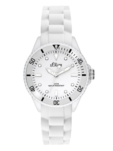 s.Oliver Unisex-Armbanduhr Small Size Silikon wei&szlig; SO-2296-PQ Preisvergleich