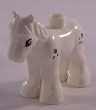 Lego Duplo White Horse Foal with Small Dark Bluish Gray SpotsIMAGE