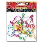 Pk of 12 Rubba Bandz Rubber Bracelets: Afrika Animals