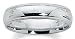 9ct White comfort fit court with millgrained edge 5mm wide