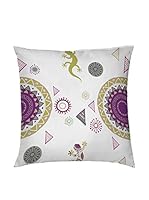 Hipster Funda De Cojín Nima (Blanco/Lila)