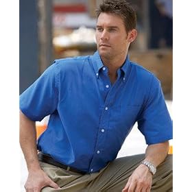Buy Adult Short-Sleeve Oxford with Stain Release by Harriton (Style# M600S) by Harriton