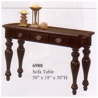 Elegant Black Finish Sofa Table