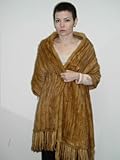 Extra Large Whiskey Knitted Mink Shawl