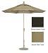Outdoor Living : 9' Crank Tilt Patio Market Umbrella - Champagne: Walnut