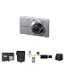 Panasonic Lumix DMC-FH10 Digital Camera Silver + 16GB SDHC Class 10 Memory Card with Adapter + Carrying Case + Mini Tripod Kit + USB SDHC Reader + Memory Wallet