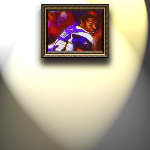 Completely Handpainted American Football Sport Painting, Custom Order FL6086, Oil on Canvas, with Option to Paint Jerry, Brett & Co. from Any Other Favorite Photograph or Picture, Unframed, Size 17'' x 23