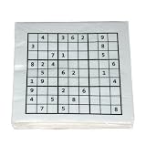 Servietten aus weißem Tissue SUDOKU - Let s play!