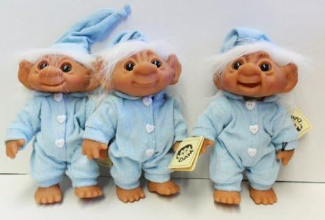 (One) DAM Original Boy Baby Troll 8 'in Blue Oufit with Hat and Pointed Ears Doll doll figure ( parallel import )