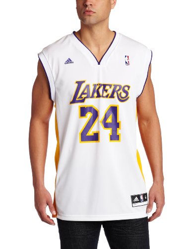 Los Angeles Lakers Kobe Bryant Men's White NBA Replica Jersey, Medium