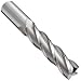 YG-1 E2040 Cobalt Steel Square Nose End Mills, Inch, Long Length, Weldon Shank, Uncoated (Bright) Finish, 30 Degree Helix, For Use With All Materials