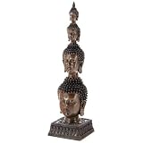 Wood Effect Thai Buddha Head Column