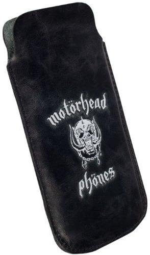 Motorheadphones 95375 Burner Leather Mobile Universal Pouch for Samsung Galaxy S3, HTC One X and Other Smartphones with 4.3/4.8-Inch Screen - 3XL - Black/White