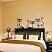 MIXMAX Black Cats Sticker Wall Decal Home Decor for Bar Living Room Bed Room