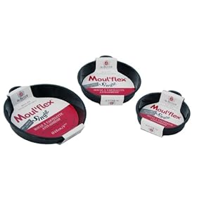 De Buyer-Moul Flex-1980.12-Moul ' Flex Noir - Tartelette Mono � 12cm HT 2 cm