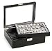 Deluxe Cufflinks Collector's Storage Case Black Oak