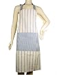 Homespun blue striped and gingham French country apron