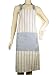 Homespun blue or red striped and gingham French country apron