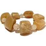 Moonstone Bracelet 03 Stretch Rainbow White Pink Nugget Gemstone Crystal Healing Chunky