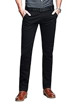 Match Mens Slim-Tapered Flat-Front Casual Pants