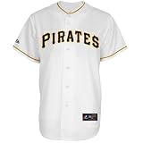 MLB Youth Pittsburgh Pirates Ryan Doumit White Home Short Sleeve 6 Button Synthetic Replica Baseball Jersey Spring 2011  (White, Large)