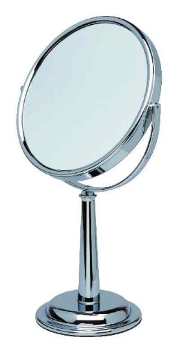 Becker Manicure Shaving Shop Metall Spiegel Kosmetikspiegel, 5 fach Zoom, Metall gl&auml;nzend  Preisvergleich