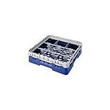 Cambro Camrack 9 Comp Full Size Glass Rack W/ Extender, Navy Blue - 9S318186