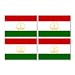 Glossy vinyl sticker pack: FLAG TAJIKISTAN REPUBLIC CUMHURIYI TOCIKISTON COUNTRY (4 stickers, 10.5x7cm / 4.1x2.8in)