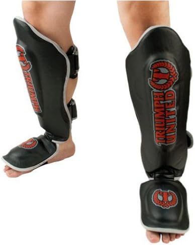 Triumph United Death Star Thai Style MMA Shin Guards - Large - Black