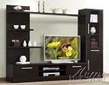 3pc Entertainment Center Contemporary Style in Espresso Finish by Acme