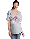 Three Seasons Maternity Women's Kimono Top with Flower Embellishment
