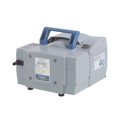 BrandTech 731200 PTFE ME4C NT Dry Chemistry Diaphragm Pump with CEE Plug, 230V Power Supply, 2.30cfm Pumping Speed, 9.57" Width x 7.80" Height x 10" Depth