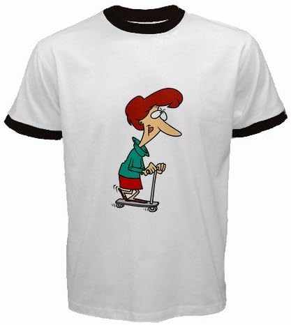 Men's Customized WOMEN DRIVE SCOTER 100% Cotton White Ringer T-shirt