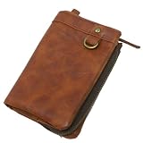 ビンテージフェイクレザー2つ折りウォレット（財布） キャメル