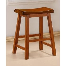 Coaster Counter Height Stools, Oak Finish, 24-Inch Height, Set of 2 by Coaster Home Furnishings