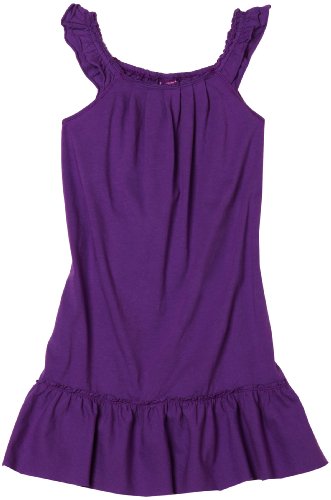 Charlie Rocket Girls 7-16 Double Ruffle Sleeve Dress, Purple, 8