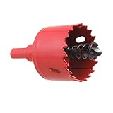 uxcell ホールソー 三角柄ツイストビットホールソー 穴あけ ビットホールソー 直径40mm レッド