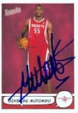 Dikembe Mutombo Autographed/Hand Signed Basketball Card (Houston Rockets) 2005 Topps Bazooka #159