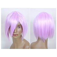 Cosplayland C218 - 30cm kurz hitzefest Lucky Star Cosplay Halloween Per�cke hell Lila