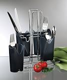 Prodyne Flatware Caddy with Black-Smoke Compartments