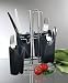 Prodyne Flatware Caddy with Black-Smoke Compartments