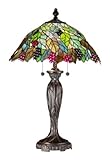 IMAGE OF Dale Tiffany TT100909 Pinot Noir Table Lamp, Fieldstone and Art Glass Shade
