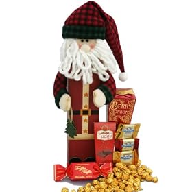 Santa Claus Gift Box of Christmas Holiday Treats - Gift Basket
