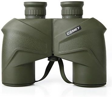 AX15-7X50 Outdoor Large Eyepiece Nitrogen Filling Waterproof High Grade Rubber Binocular Telescope , Army Green
