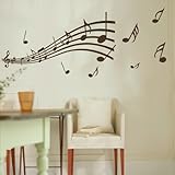 Music Note Pattern Wall sticker Graffiti Home Decor Mural Decal Removable Wall Decal