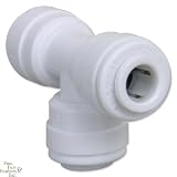 JG 1/4 inch Union Tee - White