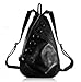 Pinshang Leather Backpack Ladies Cool Style Shoulder Bag With Zipper Outer Bag