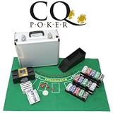 from CQ Poker CQ Deluxe 600 11.5g Poker Chip Set inc Shuffler, Felt, Cards, Die and Case