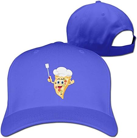 Funny Cartoon Pizza Chef Snapback Adjustable Baseball Cap RoyalBlue